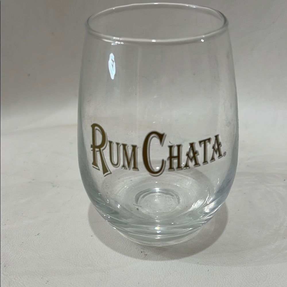 RumChata Clear Glass Tumbler 12 Ounces 4 1/4 Inches Tall 2 1/4 Inches Round